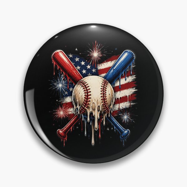 Item preview, 4th of July Baseball Drip Ice Cream Patriotic American Flag designed and sold by OlakunleOloroz.