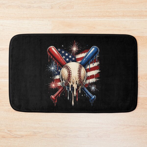 Item preview, 4th of July Baseball Drip Ice Cream Patriotic American Flag designed and sold by OlakunleOloroz.