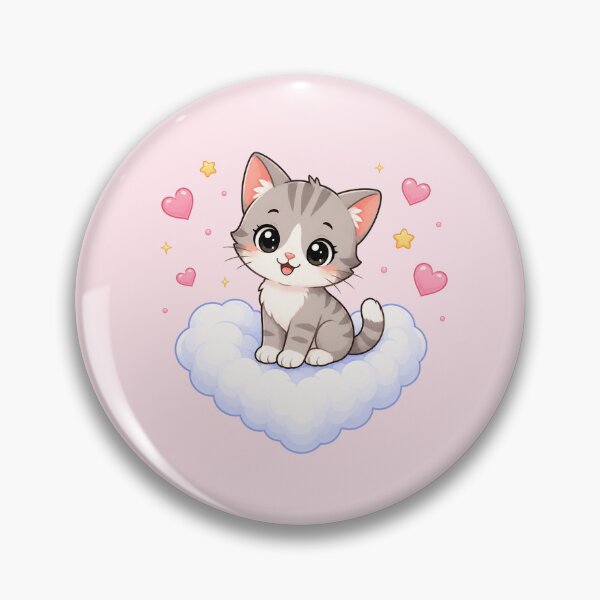 Item preview, Cute Kitten on a Heart Cloud designed and sold by Seculinator.
