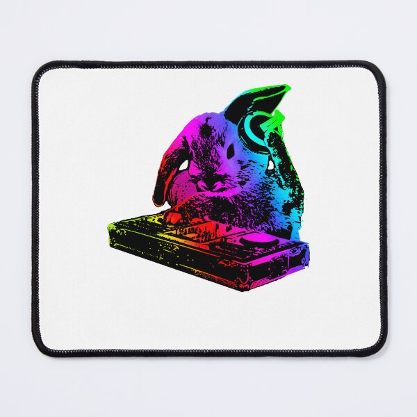 Item preview, Vibrant Rabbit DJ Electronic Music Mixer Design designed and sold by marke770.