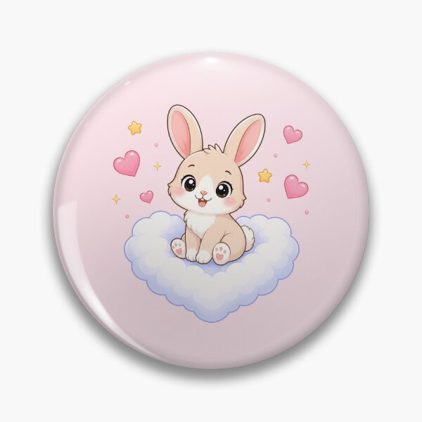 Item preview, Cute Bunny on a Heart Cloud designed and sold by Seculinator.