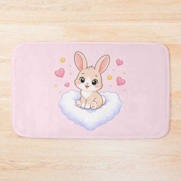 Item preview, Cute Bunny on a Heart Cloud designed and sold by Seculinator.
