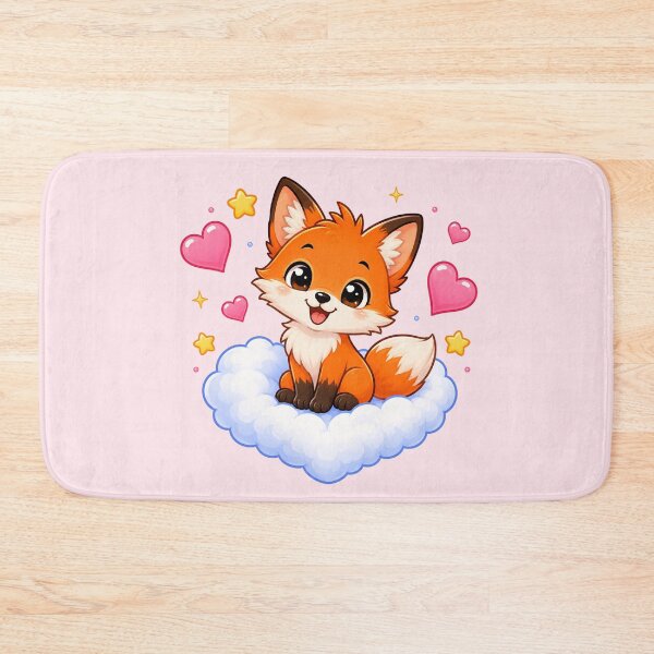 Item preview, Cute Fox on a Heart Cloud designed and sold by Seculinator.