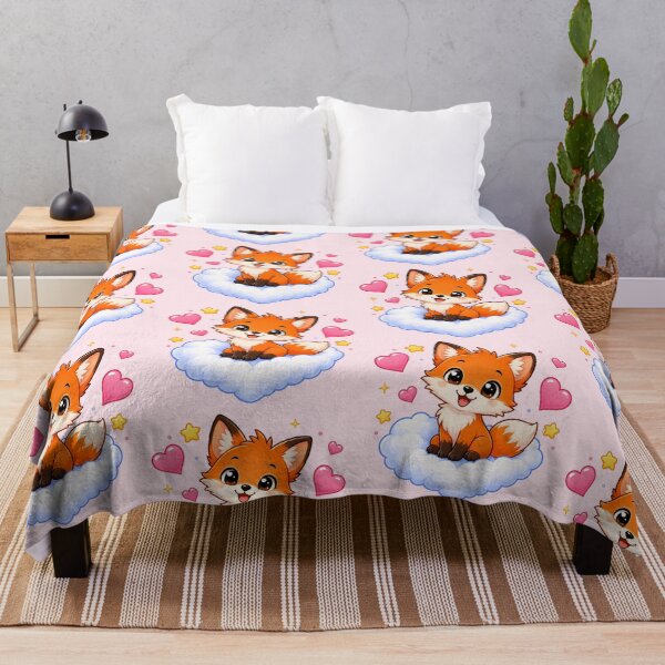 Item preview, Cute Fox on a Heart Cloud designed and sold by Seculinator.