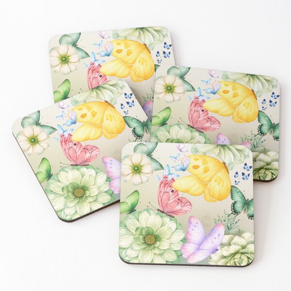 Item preview, Pastel flowers and butterflies designed and sold by Art70shop.