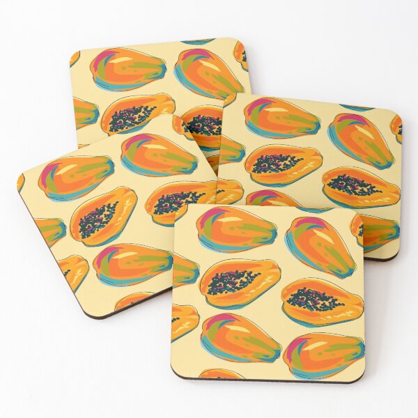 Item preview, Retro Pop Art Papaya Fruit Pattern Tropical Summer Aesthetic designed and sold by LYAN-STORE.