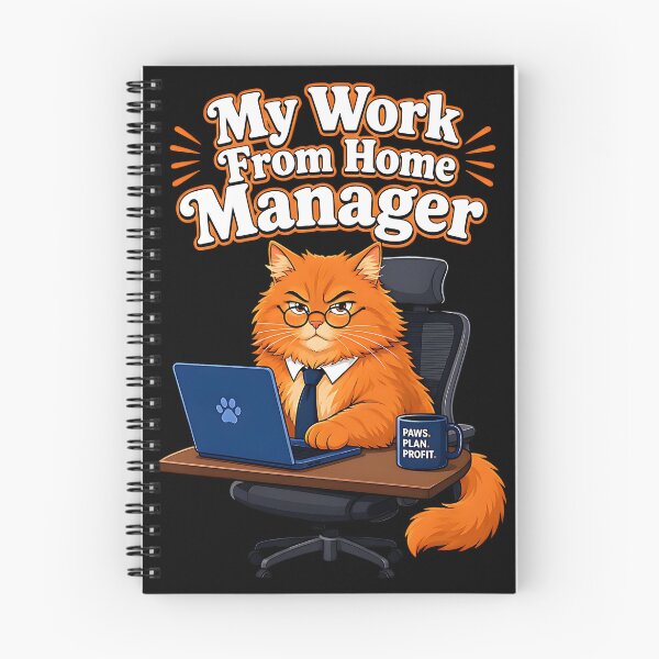 Item preview, Work From Home Cat Manager Funny Design designed and sold by SpeakingPrint2.