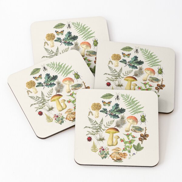 Item preview, Forest Nature Collection Vintage Botanical Illustration Colorful Collage  designed and sold by CanisArtStudio.