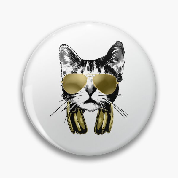 Item preview, Cool Cat DJ Sunglasses Headphones Music Lover designed and sold by marke770.