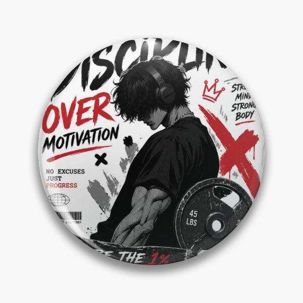 Item preview, Discipline Over Motivation | Gen Z Gym Aesthetic Sticker designed and sold by Ananyamalik12.