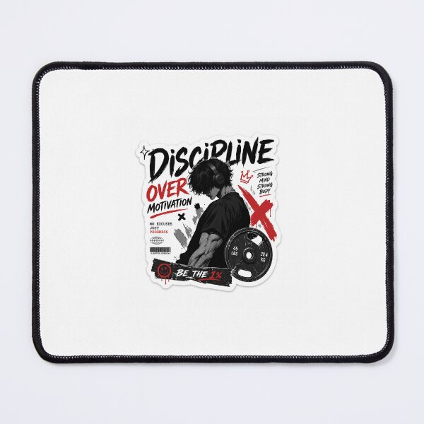 Item preview, Discipline Over Motivation | Gen Z Gym Aesthetic Sticker designed and sold by Ananyamalik12.
