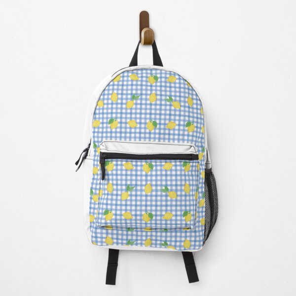 Item preview, Lemons & Gingham Print - Spanish Blue designed and sold by Daniel Bevis Design.