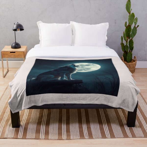 Item preview, Wolf howling moon designed and sold by Black Rose Products .