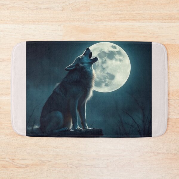 Item preview, Wolf howling moon designed and sold by Black Rose Products .