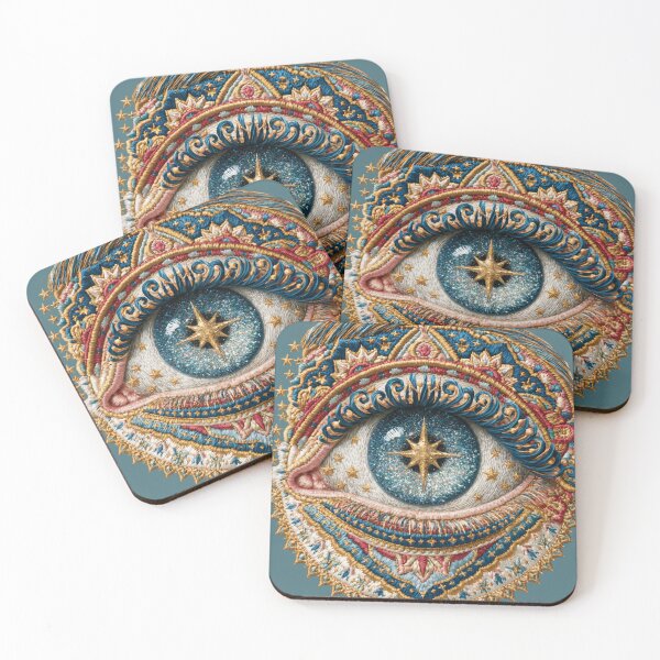 Item preview, Celestial Star Eye Embroidery Art designed and sold by MegaNovaArt.