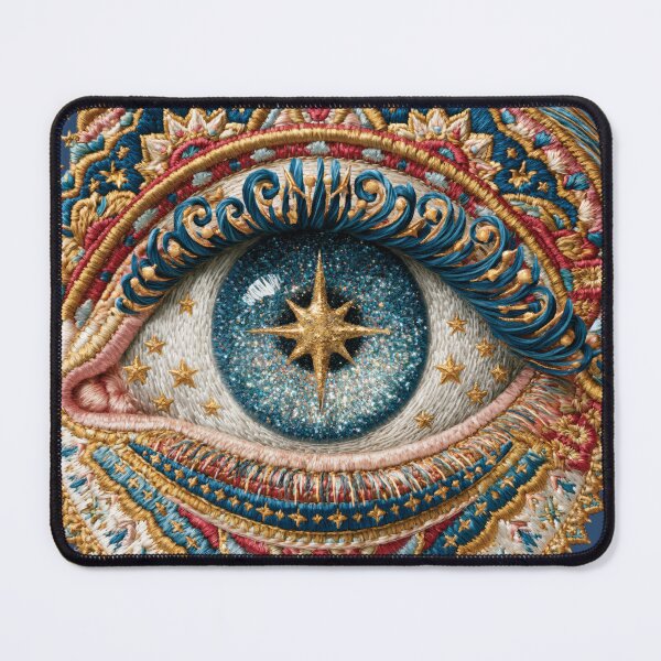Item preview, Celestial Star Eye Embroidery Art designed and sold by MegaNovaArt.