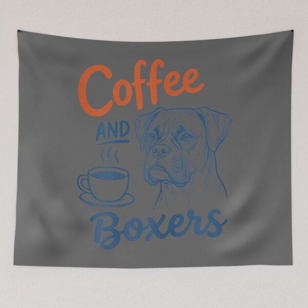 Item preview, Coffee and Boxer Dog Owner Mom Dad Pet Lover Men Women designed and sold by KristineLi.