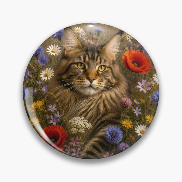 Item preview, Cat Among Wildflowers – Cottagecore Floral Cat Art. designed and sold by GGAUL.