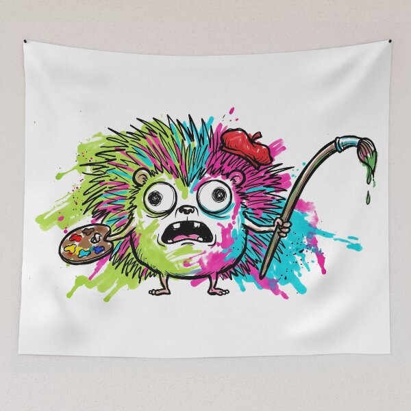 Item preview, Psychedelic Paint Panic: The Hilariously Distorted Colorful Hedgehog designed and sold by Thanakorn Prasing.