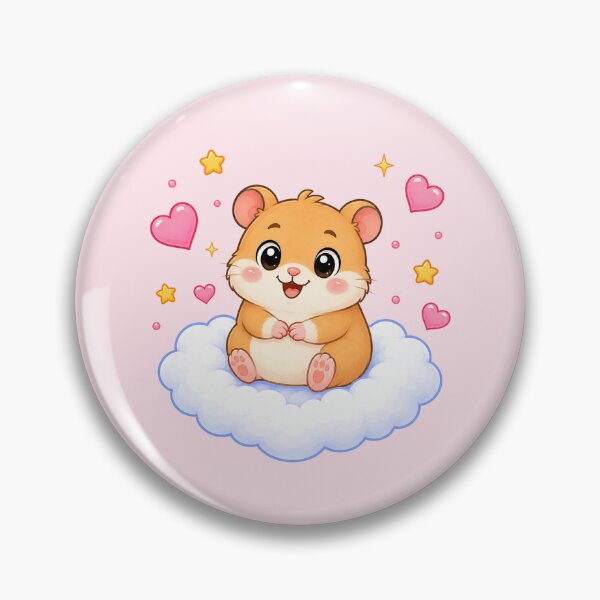 Item preview, Cute Hamster on a Heart Cloud designed and sold by Seculinator.