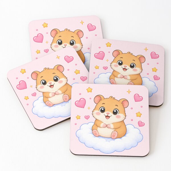 Item preview, Cute Hamster on a Heart Cloud designed and sold by Seculinator.