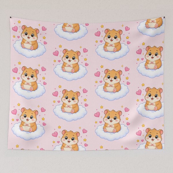 Item preview, Cute Hamster on a Heart Cloud designed and sold by Seculinator.