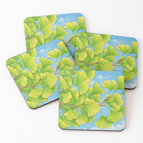 Item preview, Watercolor Ginkgo Leaves Against a Summer Sky  designed and sold by Soul Garden Studio.