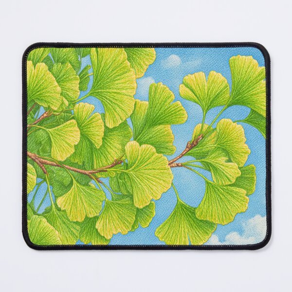 Item preview, Watercolor Ginkgo Leaves Against a Summer Sky designed and sold by Soul Garden Studio.