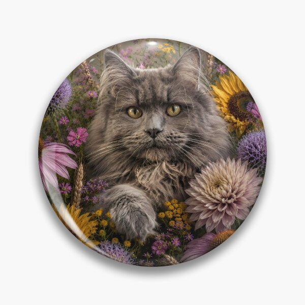 Item preview, Cat Among Wildflowers – Cottagecore Floral Cat Art. designed and sold by GGAUL.