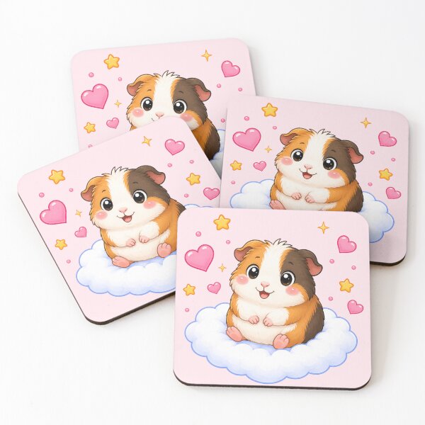 Item preview, Cute Guinea Pig on a Heart Cloud designed and sold by Seculinator.