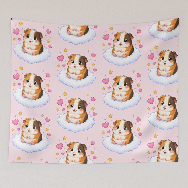 Item preview, Cute Guinea Pig on a Heart Cloud designed and sold by Seculinator.