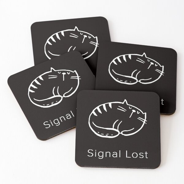 Item preview, Signal Lost Sleeping Cat Minimalist Design designed and sold by ContigoART.