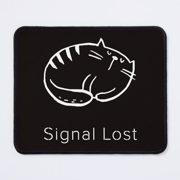 Item preview, Signal Lost Sleeping Cat Minimalist Design designed and sold by ContigoART.