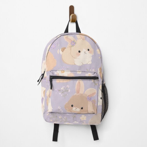 Item preview, Cute Fluffy Bunny Floral Pattern designed and sold by Rui Mythic Studio.