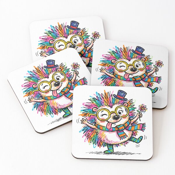 Item preview, Coloring Outside The Lines Hedgehog-Spontaneous Marker Doodle Hedgehog designed and sold by Thanakorn Prasing.