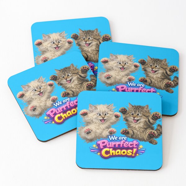 Item preview, We Are Purrfect Chaos Cats Light Blue designed and sold by ptchris65.