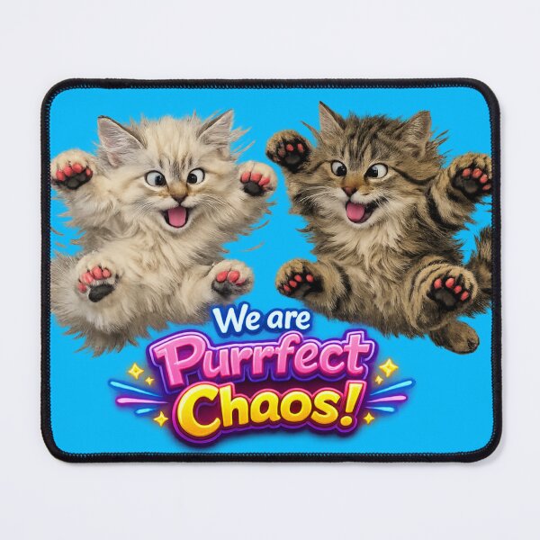 Item preview, We Are Purrfect Chaos Cats Light Blue designed and sold by ptchris65.