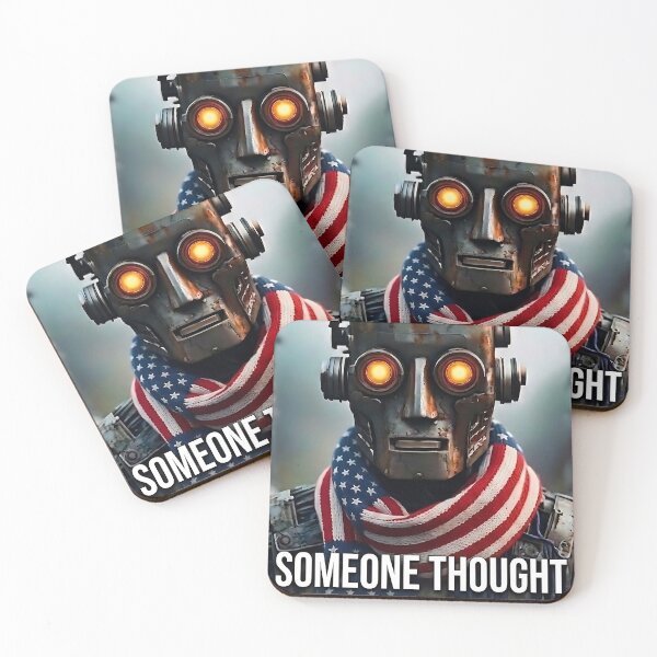 Item preview, Forgotten Future Rusty Robot American Scarf designed and sold by ToxicInkArt.
