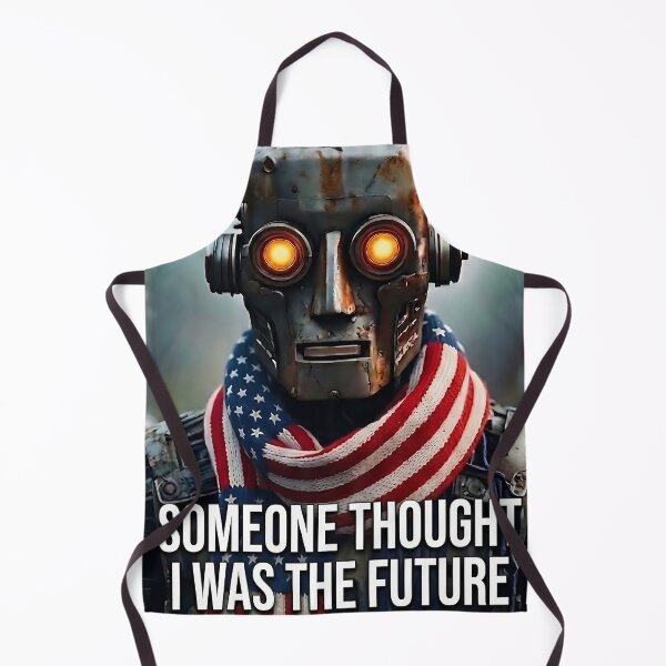 Item preview, Forgotten Future Rusty Robot American Scarf designed and sold by ToxicInkArt.