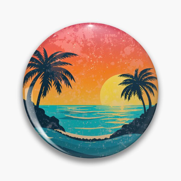 Item preview, Vintage 80s Beach Sunset | Professional Gift designed and sold by Kavya Art.