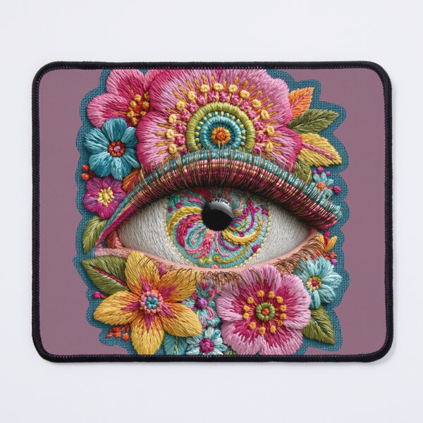 Item preview, Floral Eye Embroidery Botanical Vision designed and sold by MegaNovaArt.