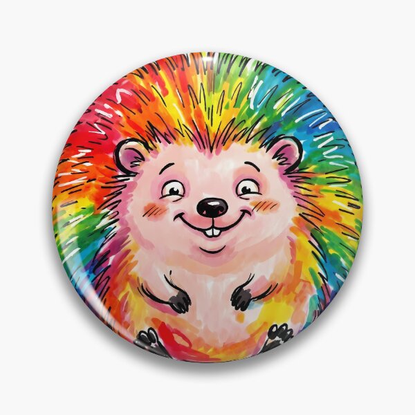 Item preview, Vibrant Marker Rainbow Hedgehog-Messy Rainbow Quill Hedgehog designed and sold by Thanakorn Prasing.
