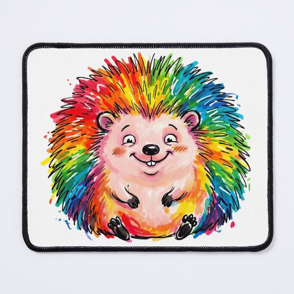 Item preview, Vibrant Marker Rainbow Hedgehog-Messy Rainbow Quill Hedgehog designed and sold by Thanakorn Prasing.