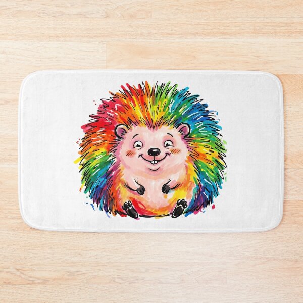 Item preview, Vibrant Marker Rainbow Hedgehog-Messy Rainbow Quill Hedgehog designed and sold by Thanakorn Prasing.