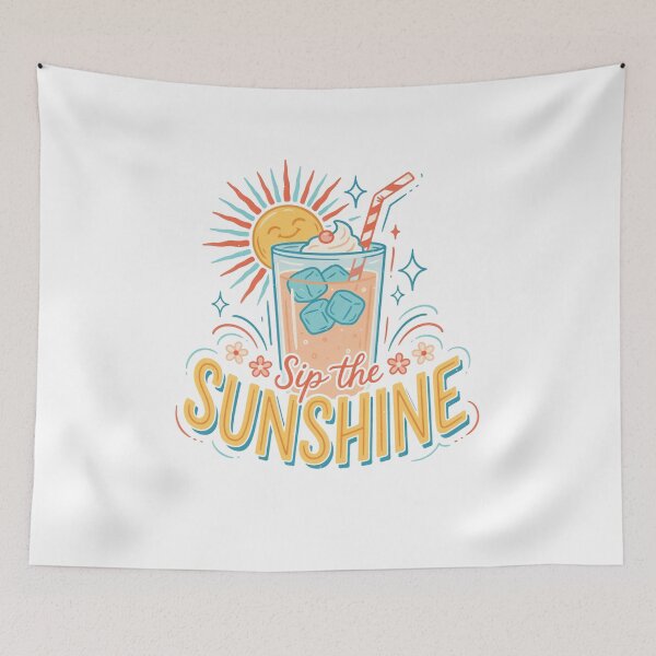 Item preview, Iced coffee and sun - Coffee and sunshine - Coffee lover -  Trendy summer - Summer graphic - Sunshine Vacation - Summer vibes - Summer travel - Iced coffee season designed and sold by JansenGS.