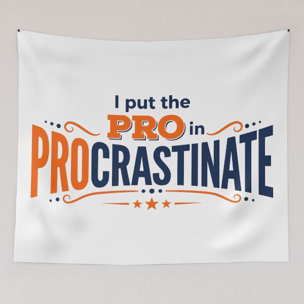 Item preview, I Put The Pro In Procrastinate Funny Sarcastic Lazy Worker Prcrastination Quote designed and sold by ShirtRemarks.