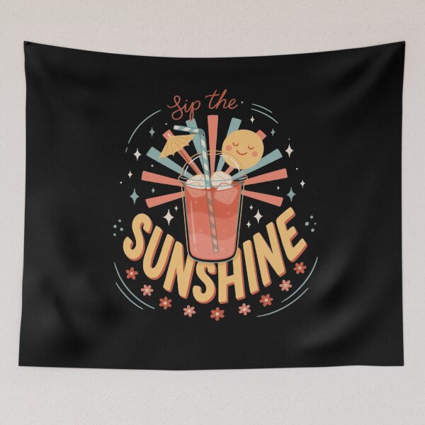 Item preview, Iced coffee and sun - Coffee and sunshine - Coffee lover -  Trendy summer - Summer graphic - Sunshine Vacation - Summer vibes - Summer travel - Iced coffee season designed and sold by JansenGS.