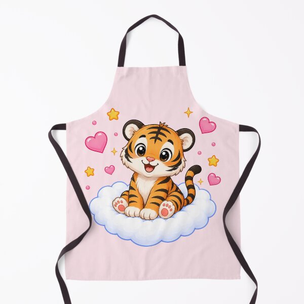 Item preview, Cute Tiger on a Heart Cloud designed and sold by Seculinator.