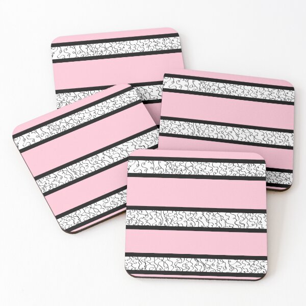 Item preview, Black and White Stripes on Pink designed and sold by JaygiesDesign.