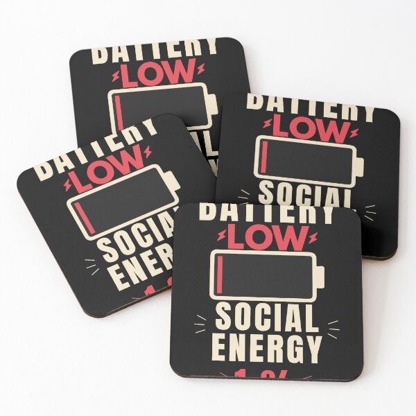 Item preview, Battery Low Social Energy 1% Funny Introvert T-Shirt designed and sold by Uvclick.